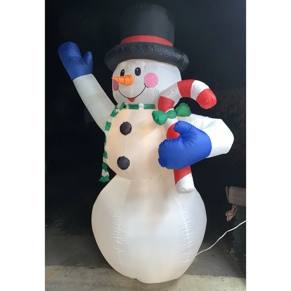 Gemmy Snowman Christmas Holiday Giant 8' Airblown Inflatable Lights Up RARE